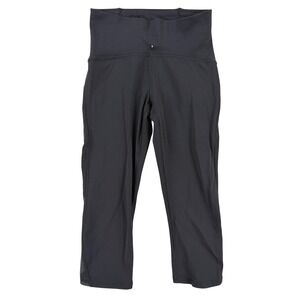 Lululemon Pants Womens 4 Black High Rise Capri Leggings Mesh Yoga Gym Athletic